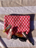 Checkered Beach Pouch